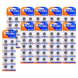 100 Pcs PKCELL LR44 AG13 357 L1154 A76 Button Cell Batteries for Toys ,Watches