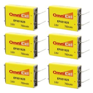 6X OmniCel ER651625 3.6V 750mAh Prismatic Lithium Battery BL-7PN Utility Track