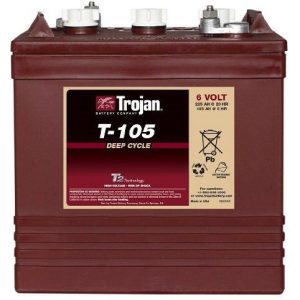 Trojan T-105 6 Volt Golf Cart Battery RV Marine Solar Deep Cycle