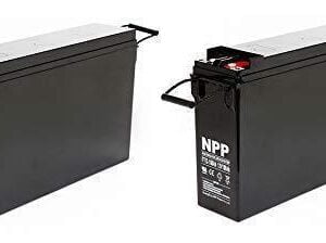 NPPower FT12-180Ah Front Access Deep Cycle 12V 180Ah Telecom UPS Solar Energy Power Battery with Button Style Terminals (2 Pack)