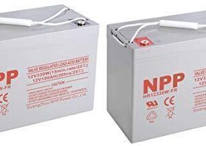 NPP HR12330W FR 12V 330W 12Volt 100Amp AGM High Rate Rechargeable Sealed Lead Acid UPS Battery((2 pcs)