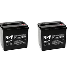NPP 6V 225Ah 6V 225Ah AGM Deep Cycle Battery Camper Golf Cart RV Boat Solar Wind Power / (2Pcs)