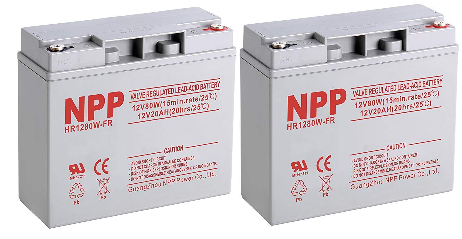 NPP HR1280W FR 12V 80W 12Volt 20Ah High Rate UPS Solar Sealed Lead Acid Battery/(2pcs)