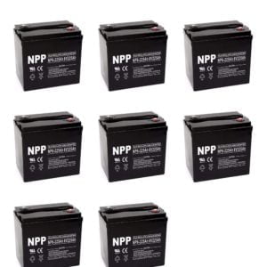 NPP NP6-225Ah 6V 225 Amp AGM Deep Cycle Battery Camper Golf Cart RV Boat Solar Wind Power /(8 Pack)