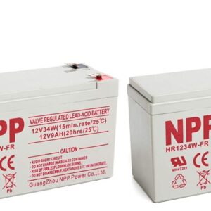 NPP HR1234W FR 12V 34W (15min.Rate) High Rate Sealed Lead Acid UPS Battery F2 Style Terminals / (2pcs)