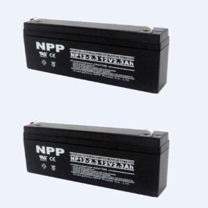 NPP NP12-2.3Ah 12 Volt 2.3Ah SLA Sealed Lead Acid Battery with F1 Style Terminals / （2pcs）