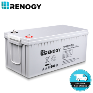 Renogy 12V 200AH Deep Cycle AGM Battery for RV Solar Marine Off-Grid Application