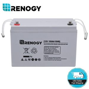 Renogy 100Ah 12V Deep Cycle AGM Rechargeable Battery Solar Off Grid RV