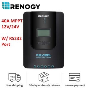 Renogy Rover Li 40 Amp 12V/24V DC MPPT Solar Charge Controller W/ RS232 Port