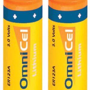 2x OmniCel ER123A 3.0V Size 2/3A Lithium Battery For Smart Utility Metering, Emergency Backup, Data Collection, Smart Munitions, Unattended Sensors, RFID Tracking, Asset Tracking, Theft Prevention