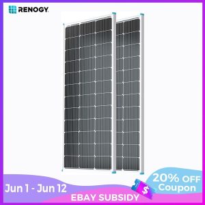 Renogy 2PCS 100W Mono Solar Panel 200 Watts Compact Design Solar Panel Off Grid
