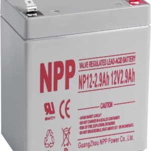 NPP NP12-2.9Ah 12V 2.9Ah Rechargeable Sealed Lead Acid Battery with F1 Terminals