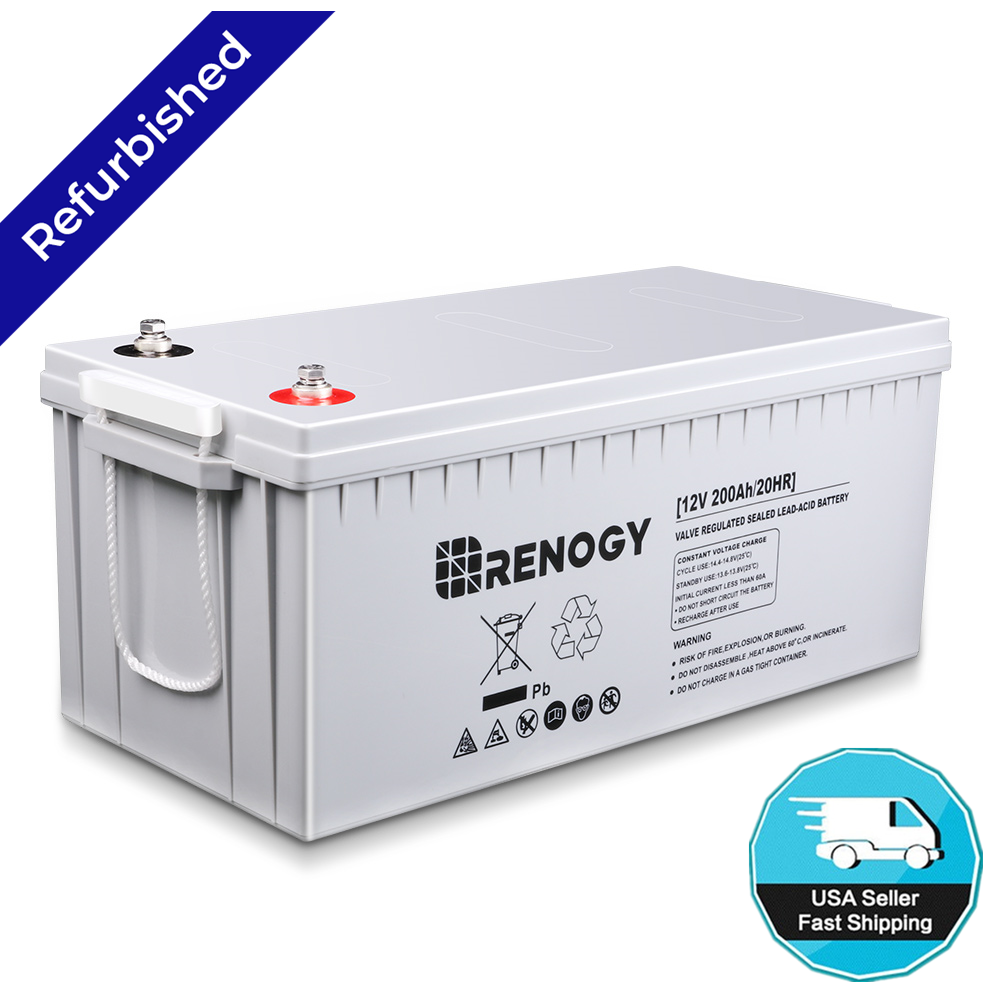 Renogy 12V 200AH Deep Cycle AGM Battery for RV Solar Marine Off-Grid