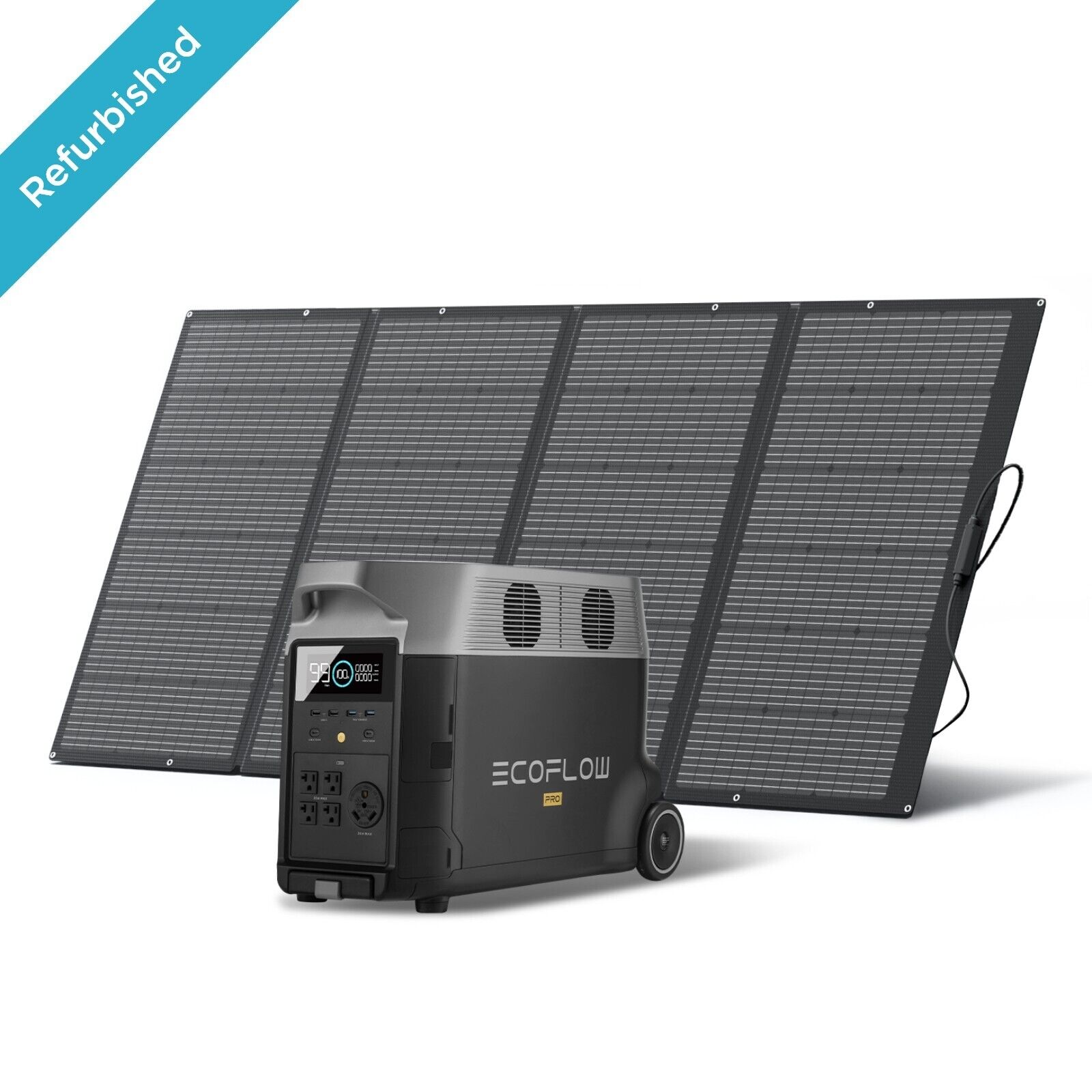 EcoFlow DELTA Pro 3600Wh+400W Solar Panel Solar Generator Certified Refurbished
