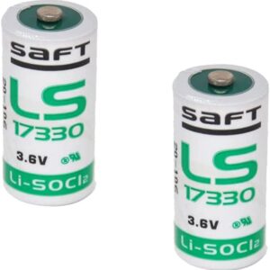 HOWING (Pack of 2) LS17330 3.6V 2100mAh 2.1Ah 2/3 AA LS17330 Lithium Battery High Capacity for SAFT