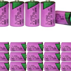 HOWING 20PCS TL-5902 LS14250 3.6V Lithium 1/2AA Battery for Tadiran TL-5902/S TL-2150/S ER14250 SL-350 Non-Rechargeable