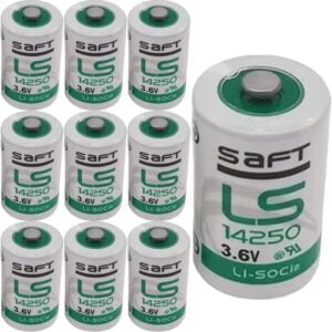 HOWING 10-Pack LS14250 C 3.6v 1/2 AA Lithium Battery 1200mAh for SAFT LS 14250
