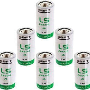 HOWING 6pcs LS26500 C Size 7700mAh 3.6V Lithium Battery for SAFT