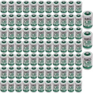 HOWING 80-Pack LS14250 C 3.6v 1/2 AA Lithium Battery 1200mAh for SAFT LS 14250