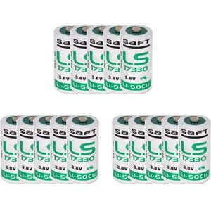 HOWING (Pack of 15) LS17330 3.6V 2.1Ah 2/3 AA LS17330 Lithium Battery for SAFT