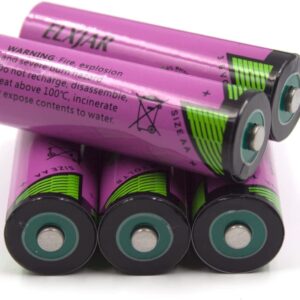 (5-Pack) 3.6V 2400mAh TL-5903/S iXtra Series AA Lithium Battery for Tadiran TL-5903 SL-360 S7-400 ER14500 ER14505 TL-2100 6ES7971-0BA00, Omron Instrument, CNC Machine, PLC Machine, etc.