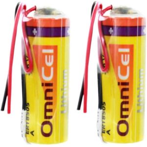 4x Omnicel ER18505 3.6V 3.8Ah A Lithium Battery w/ Wire Leads For Tracking Devices for Hunting Dogs, Carbon Monoxide Detectors, Intrusion Sensors, Smart Utility Metering, Emergency Backup