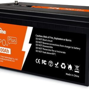 Ampere Time 12V 300Ah Lithium LiFePO4 Battery, Built-in 200A BMS, Max 2560W Power Output, Easy Installation, 4000+ Deep Cycles, FCC&UL Certificates, 10-Year Lifetime, Perfect for Off-Grid, RV, Solar…