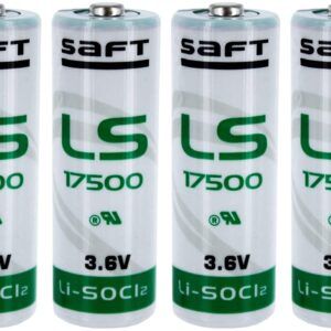 4x SAFT LS17500 A 3.6V Lithium (Li-SOCl2) Battery For Fleet Monitoring, Tracking Devices for Hunting Dogs, Carbon Monoxide Detectors, Intrusion Sensors, Invisible Fencing,Smart Utility Metering