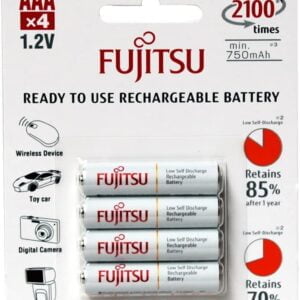 Fujitsu Batteries Fujitsu WHITE R03/AAA 750 mAh - 4 szt blister