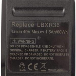 Replacement LI-ION Power Tool Battery for B&D LBXR36/2040 By Dantona Industries TOOL-409LI-15 36/40 Volts 1500 mAh