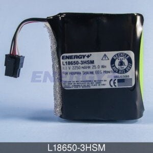 FedCo Batteries Compatible with ENERGY L18650-3HSM Replacement Battery For Hospira Sedline EEG Monitor