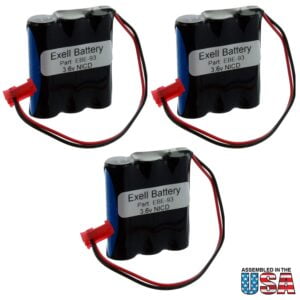 (3-Pack) Emergency/Exit Lighting Battery Fits and Replaces S/L 026-148 CUSTOM-93 026148 Cooper LPX70RWH Dantona CUSTOM-235 BGN800-3DWP-41REC LPX70RWH NNYXSB NIC0553