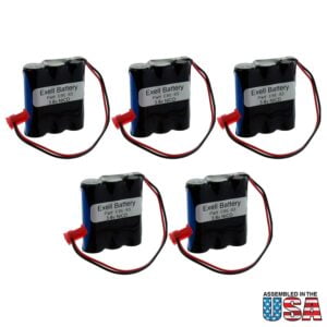 (5-Pack) Emergency Lighting Battery Fits and Replaces Sure-Lites 41B020AD13301, Sure-Lites LPX70RWH, Sure-Lites SL026-148 Cooper Industries LPX70RWH, ANIC0553, 026-148, 026-148, NNYXSB, 026-148