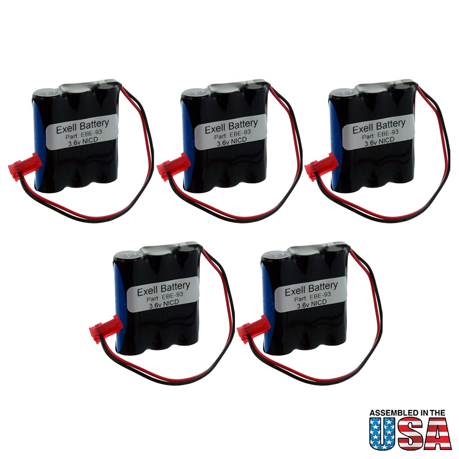 (5-Pack) Emergency Lighting Battery Fits and Replaces Sure-Lites 41B020AD13301, Sure-Lites LPX70RWH, Sure-Lites SL026-148 Cooper Industries LPX70RWH, ANIC0553, 026-148, 026-148, NNYXSB, 026-148