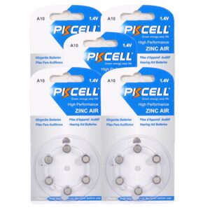 30 Pcs P10 A10 Size 10 1.4V Hearing Aid Batteries