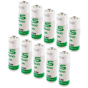 10x SAFT LS17500 Size A 3.6V 3600mAh Primary Lithium Battery for Maxell and More