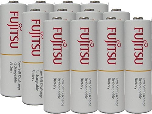 12 AAA Ready-to-use rechargeable batteries 800mAh (Min 750mAh) NiMH 1.2V By Fujitsu