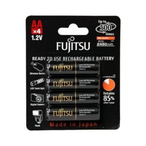 Fujitsu Ready-to-use AA Rechargeable Battery NiMH 1.2V Min. 2450mAh x 12 Batteries