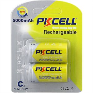 C 1.2V 5000mAh NI-MH Rechargeable Battery(2Pcs Per Blister Card)