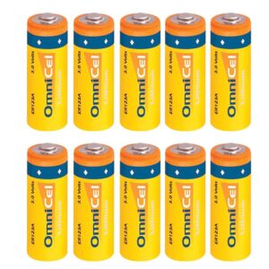 10x OmniCel ER123A 3.0V Sz 2/3A Lithium Standard Terminal Batteries
