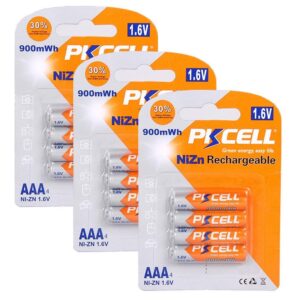 1.6V AAA 900mWh Ni-Zn Rechargeable Battery 12PC