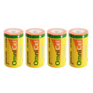 4X OmniCel ER34615HD/S High Drain Lithium Thionyl Chloride Battery Telematic