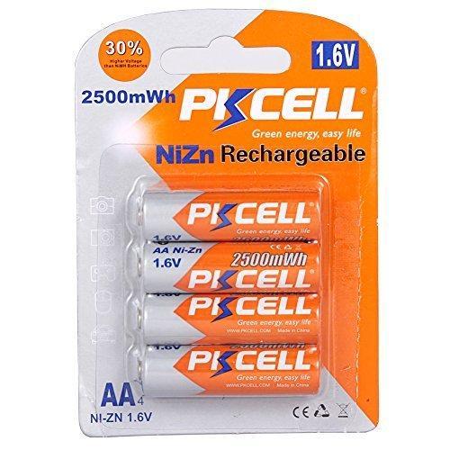 NiZn AA Size 2500mWh 1.6V Rechargeable Battery for Camera 4 Pack
