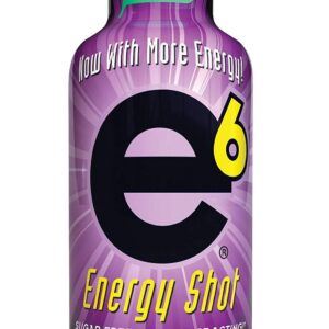 E6 Energy Shot 6-Hour 12-2oz Bottle Pack of Berry