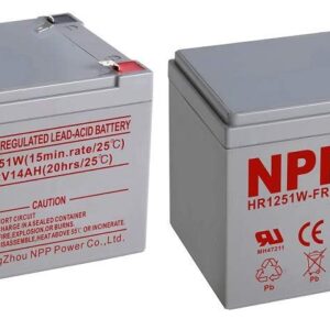 NPPower 12V 14Ah deep Cycle Sealed Lead Acid Recharegable Battery with F2 Style Terminals (2PC)