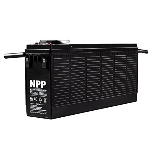 NPP FT12-105Ah 12V 105Ah Front Access AGM Deep Cycle Rechargeable Battery with Button Style Terminals,Replace CSB TPL121000T,Norhstar NSB100FT