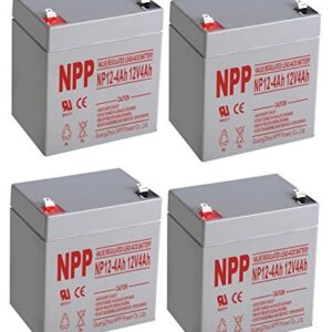 NPPower NP12-4Ah Sealed lead Acid 12V 4Ah Battery Terminals F2/(4pcs)