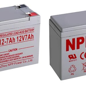 NPP NP12-7Ah AGM Sealed Lead Acid Battery F2 Style Terminals / (2pcs)