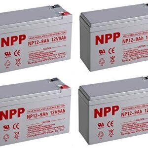 NPPower NP12-9Ah SLA Sealed Lead Acid 12V 9Ah Battery F2 Style Terminals / (4pcs)