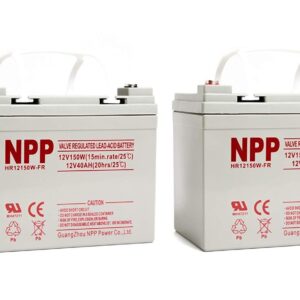NPP HR12150W FR 12V 150W 12V 40Ah High Rate Rechargeable Sealed Lead Acid UPS Battery / （2 pcs）